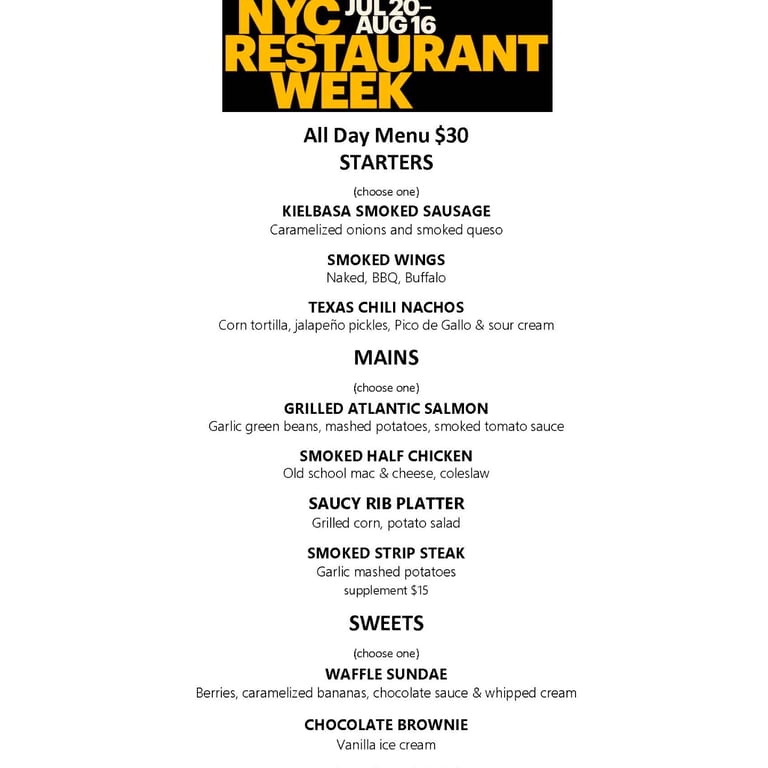 Restaurant Week Summer 2026